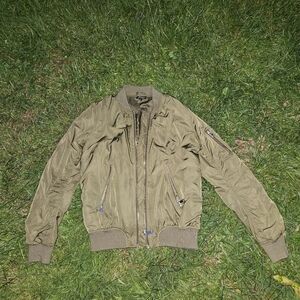 Army Green Topshop Bomber Jacket